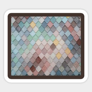 Colored Leather Design,Fish Scales Design Sticker